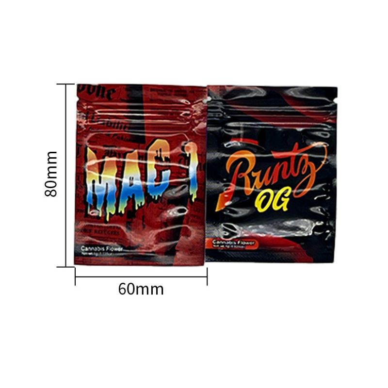 Red Lato Pop Strain Mylar Bags